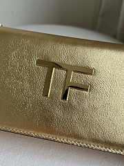 Colestore Tom Ford Mini Leather Gold Bag 19 X 10.5 X 3 CM - 3
