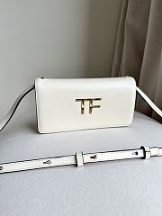 	 Colestore Tom Ford Mini Leather White Bag 19 X 10.5 X 3 CM - 2