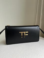 	 Colestore Tom Ford Mini Leather Black Bag 19 X 10.5 X 3 CM - 2