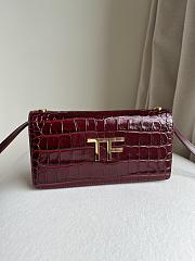 	 Colestore Tom Ford Mini Croco Red Bag 18*9*3cm - 4