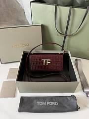 	 Colestore Tom Ford Mini Croco Red Bag 18*9*3cm - 1