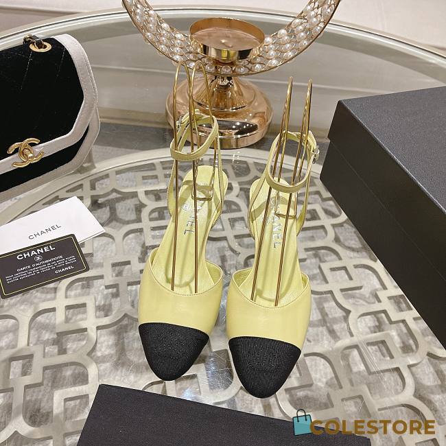 Colestore Chanel Sling Back Yellow 5cm - 1