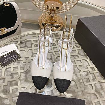 	 Colestore Chanel Sling Back White 5cm