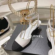 	 Colestore Chanel Sling Back White 5cm - 2
