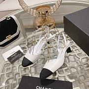 	 Colestore Chanel Sling Back White 5cm - 4