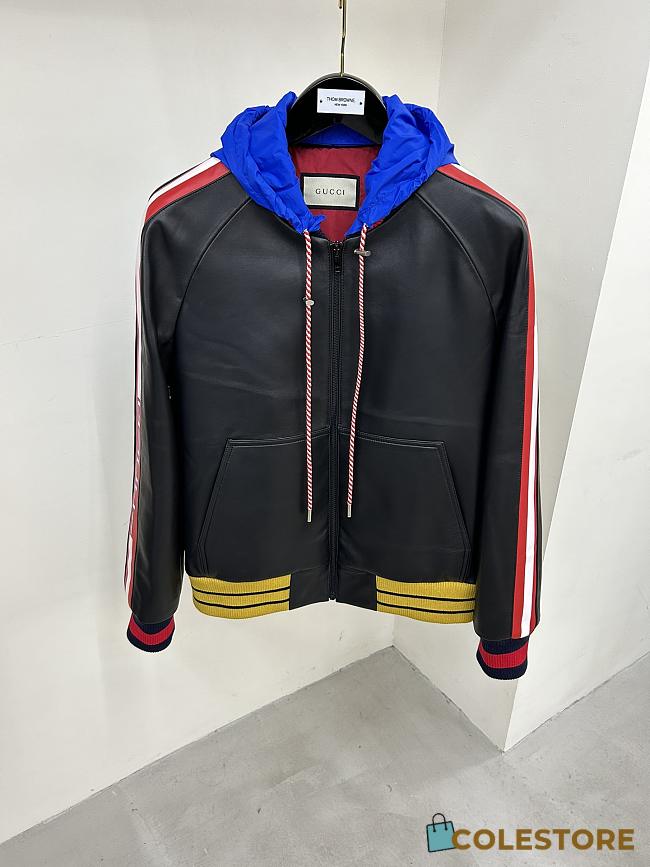Colestore Gucci Stripe Leather Bomber - 1