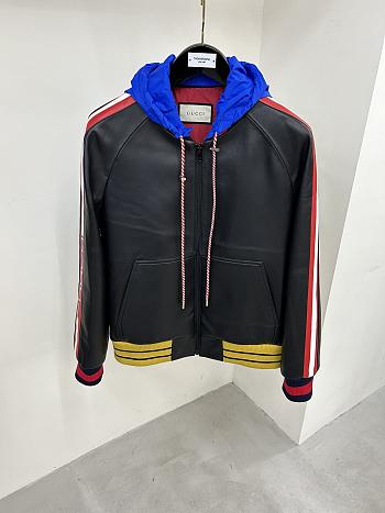 Colestore Gucci Stripe Leather Bomber