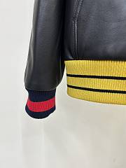 Colestore Gucci Stripe Leather Bomber - 2