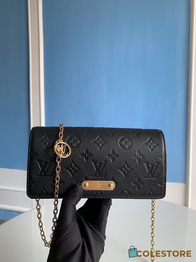 	 Colestore Louis Vuitton Wallet On Chain Lily M83233 Black Size 20.7 x 10.2 x 3.5 cm - 1