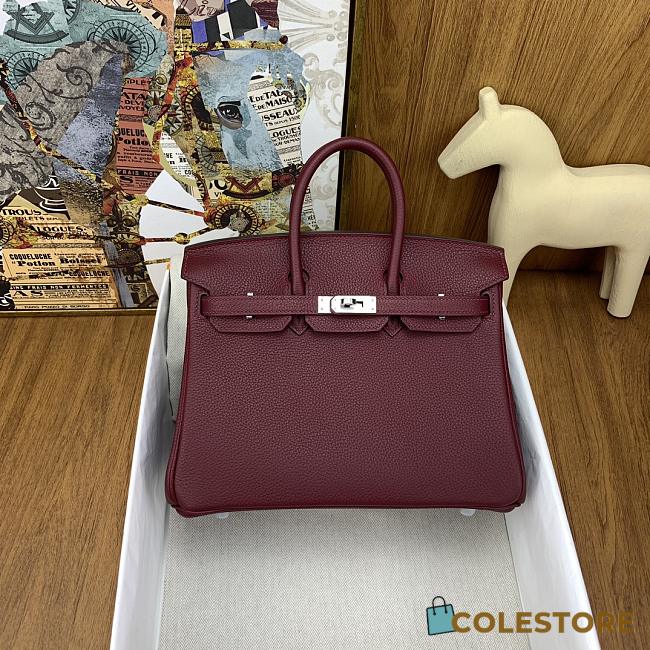 	 Colestore Hermes Birkin 25cm Togo Wine - 1