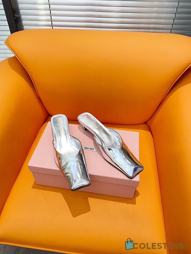 Colestore Miu Miu Slippers Silver - 1