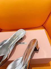 Colestore Miu Miu Slippers Silver - 2