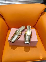 	 Colestore Miu Miu Slippers Gold - 1