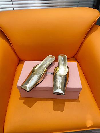 	 Colestore Miu Miu Slippers Gold