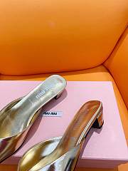 	 Colestore Miu Miu Slippers Gold - 2