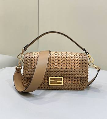 Colestore Fendi Baguette Bag In Sand And Brown Size 27 x 6.5 x 15 cm