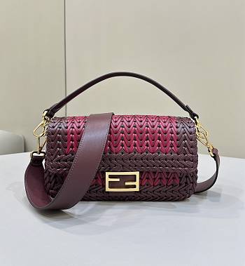 	 Colestore Fendi Baguette Bag In Sand And Pink Size 27 x 6.5 x 15 cm