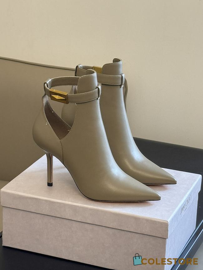 	 Colestore Jimmy Choo Nell Grey Boots 8.5cm - 1