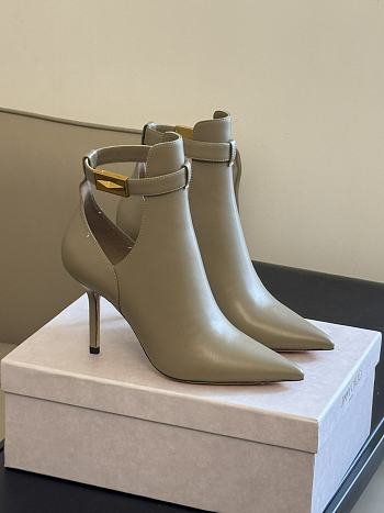 	 Colestore Jimmy Choo Nell Grey Boots 8.5cm