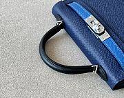 Hermes Kelly Mini Blue Size 19*6*12cm - 2