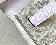 Hermes Kelly Mini White Size 19*6*12cm - 5