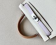 Hermes Kelly Mini White Size 19*6*12cm - 2