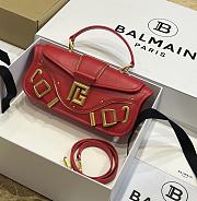 Colestore Balmain Blaze Clutch Bag In Smooth Leather Red - 2
