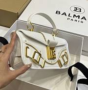 	 Colestore Balmain Blaze Clutch Bag In Smooth Leather White - 3