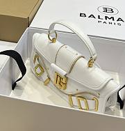 	 Colestore Balmain Blaze Clutch Bag In Smooth Leather White - 4