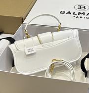 	 Colestore Balmain Blaze Clutch Bag In Smooth Leather White - 5