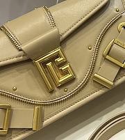 	 Colestore Balmain Blaze Clutch Bag In Smooth Leather Beige - 2