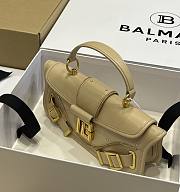 	 Colestore Balmain Blaze Clutch Bag In Smooth Leather Beige - 3