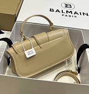 	 Colestore Balmain Blaze Clutch Bag In Smooth Leather Beige - 4