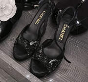 Colestore Chanel Sandals In Suede Black 10.5cm  - 3