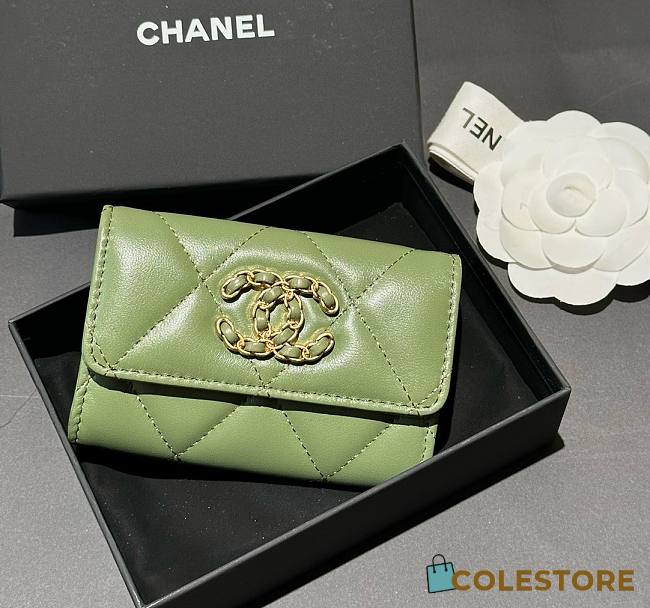 Colestore Chanel 19 Wallet Green  - 1