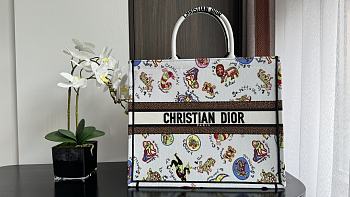 	 Colestore White Multicolor Dragon Zodiac Embroidery 42X35X18