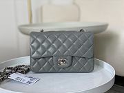 Colestore Chanel Classic Flap Bag Grey Silver Hardware Size 20cm - 1
