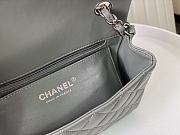 Colestore Chanel Classic Flap Bag Grey Silver Hardware Size 20cm - 2