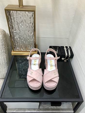 Colestore Chanel Sandals Velvet Pink