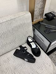 	 Colestore Chanel Sandals Velvet Black - 3