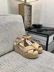	 Colestore Chanel Sandals Velvet Beige - 2