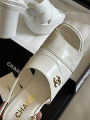 Colestore Chanel Sandals White Patent  - 2