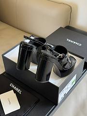 	 Colestore Chanel Sandals Black Patent - 4