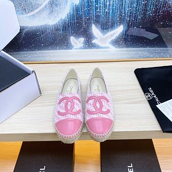 	 Colestore Chanel Logo Fabric Pink Size 34-41