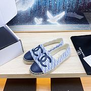 	 Colestore Chanel Logo Fabric Blue Size 34-41 - 2