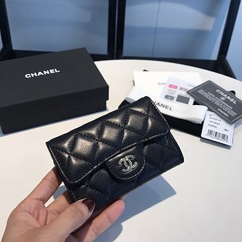 Colestore Chanel Wallet Lambskin Silver Hardware Size 11*8.5*3cm