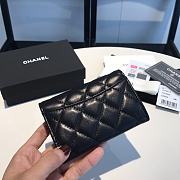 Colestore Chanel Wallet Lambskin Silver Hardware Size 11*8.5*3cm - 3