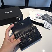 Colestore Chanel Wallet Lambskin Silver Hardware Size 11*8.5*3cm - 2