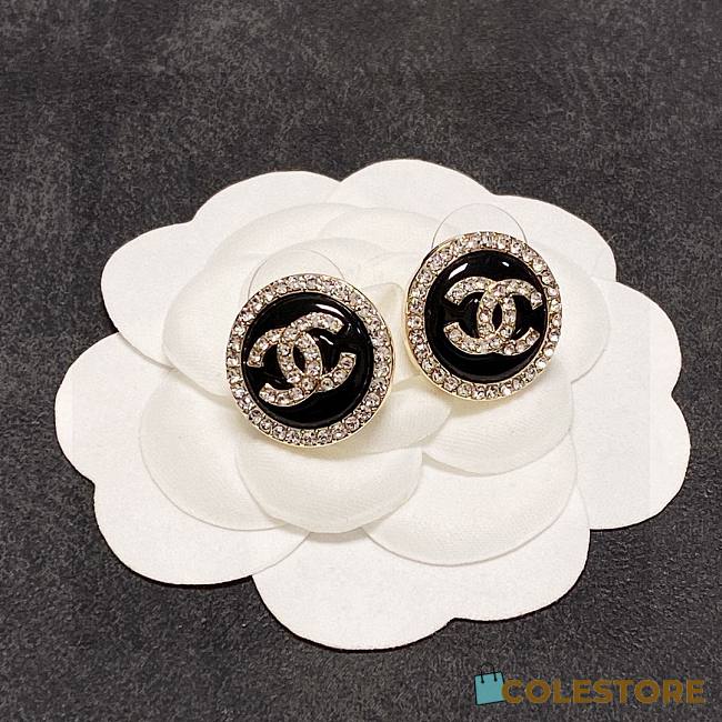 Colestore Chanel Earrings Black  - 1