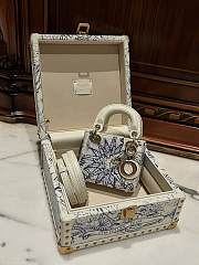 Colestore Lady Dior White & Blue Size 12 x 10.2 x 5 cm - 5
